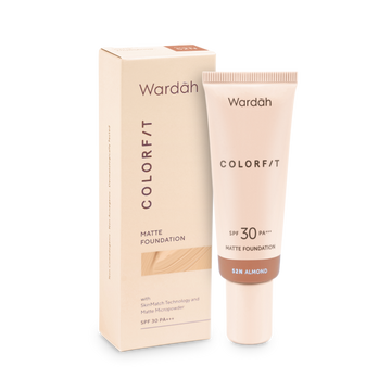 Wardah, Color Fit, Matte Foundation, 52N Almond, 25ml